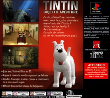 Tintin - Destination Adventure (EU) box cover back